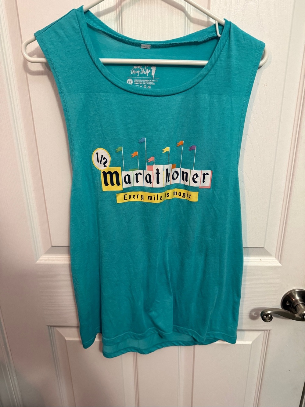 Sarah Marie Running Co - Teal Sleeveless 1/2 Marathoner' Graphic Tank